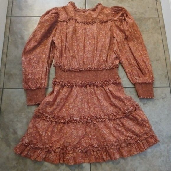 NWT House of Harlow 1960 Wallis Rust Floral Dress - Picture 7 of 7